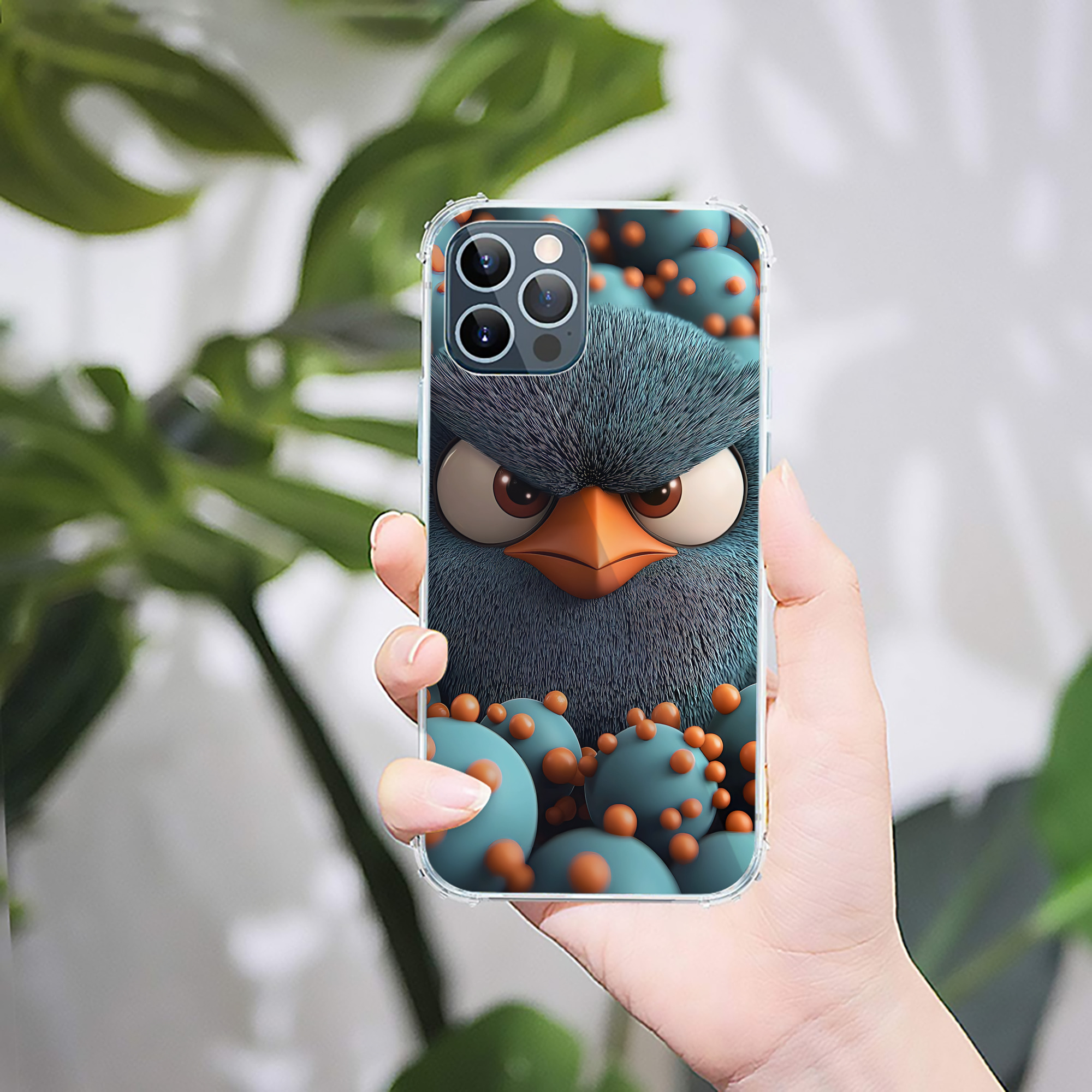 （画像用） Angry Birds アングリーバード 【iPhone 12シリーズ対応】透明スマホケース（クリアソフトケース）